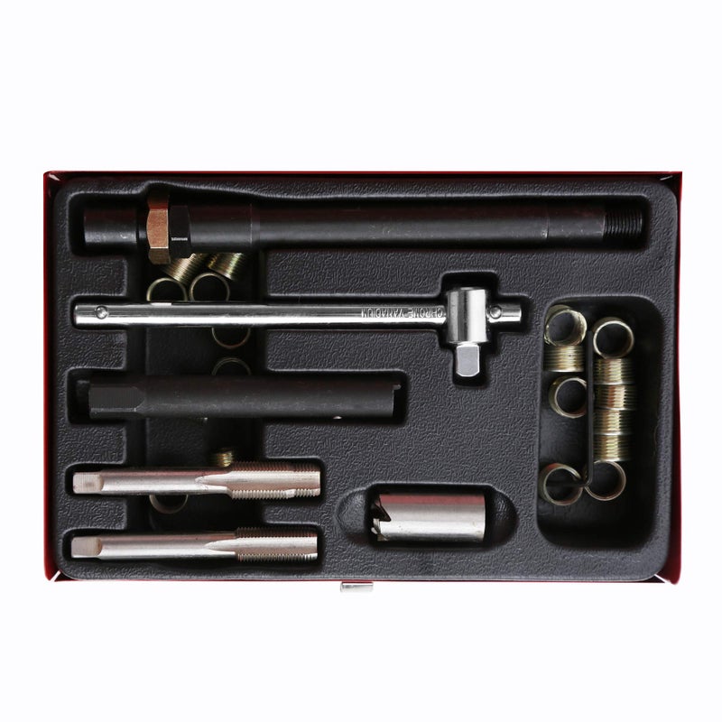 WINTOOLS 26pc Spark Plug Thread Repair Kit M14 x 1.25 with Metal Case - Image 1